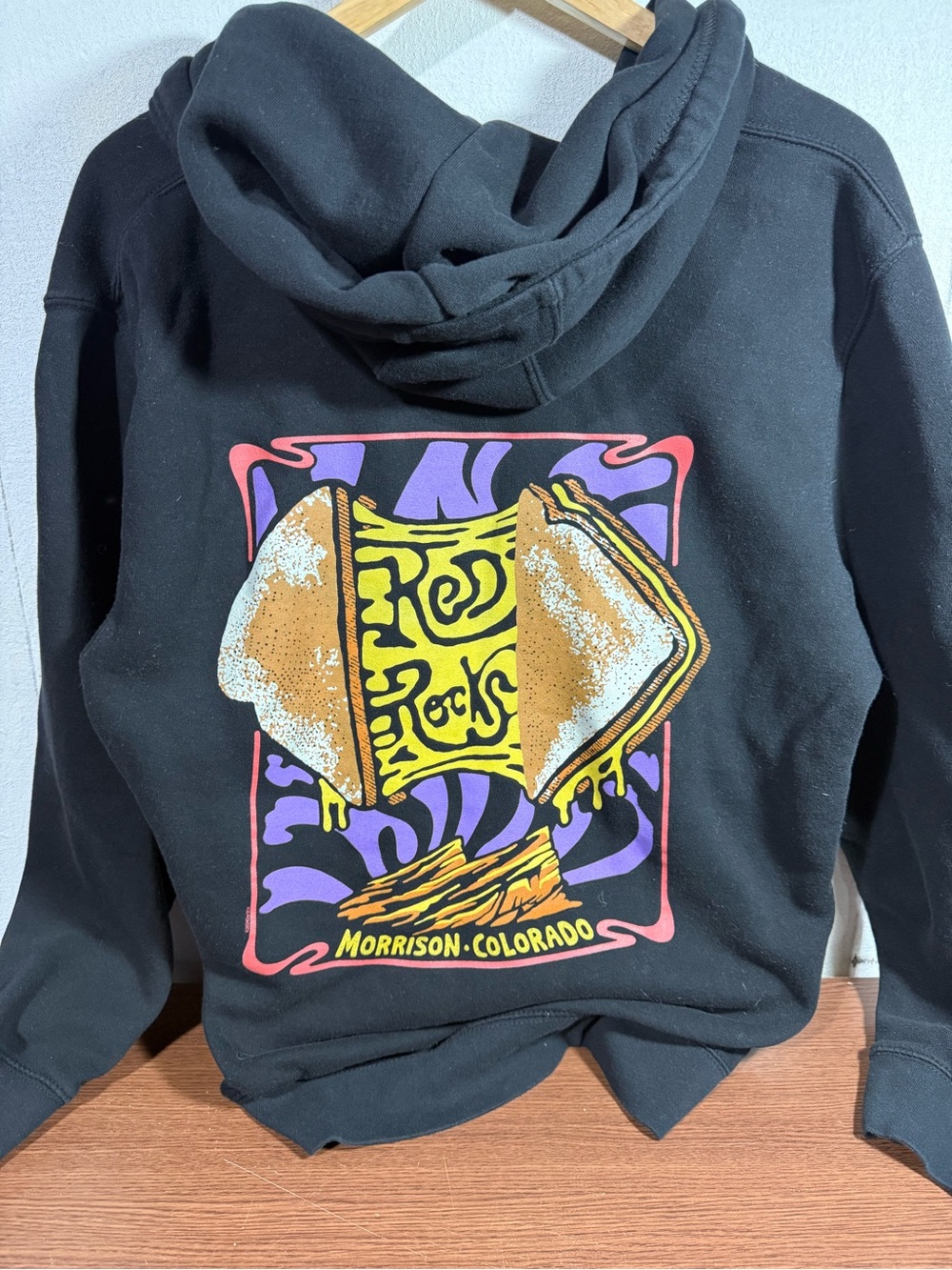Red Rocks Grilled Cheese Zip Up Hoodie Large